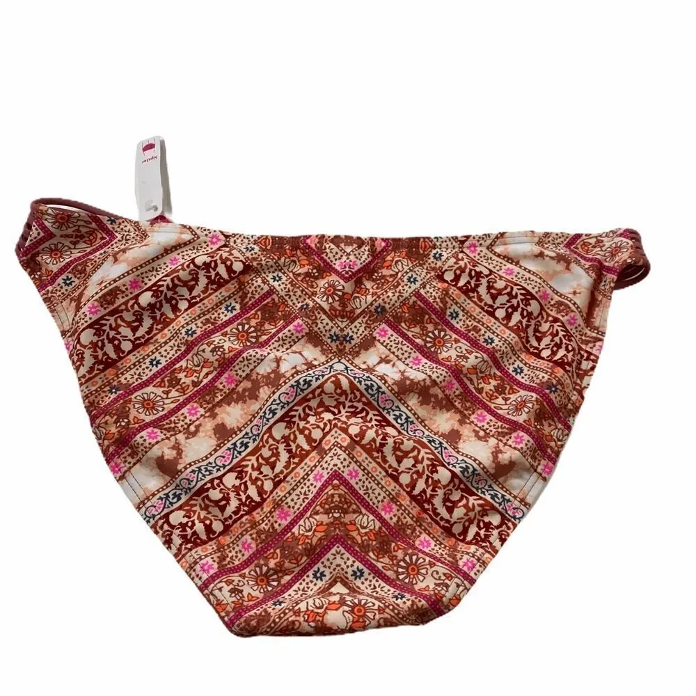 NWT Xhilaration Pink Boho Strappy Hipster Bikini
